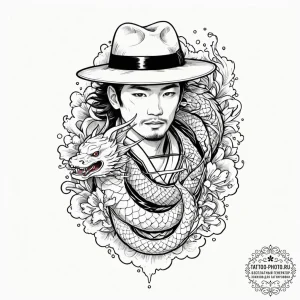 A trash polka portrait of joe miller from the... - эскиз тату (№1753003300_0, 20.07.2025 09:21) — tattoo-photo.ru