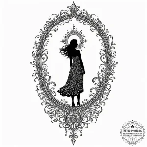 Tattoo sketch a person's silhouette standing... - эскиз тату (№1753004060_0, 20.07.2025 09:34) — tattoo-photo.ru