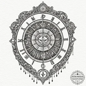 Tattoo sketch a zodiac symbol integrated into... - эскиз тату (№1753007153_0, 20.07.2025 10:25) — tattoo-photo.ru