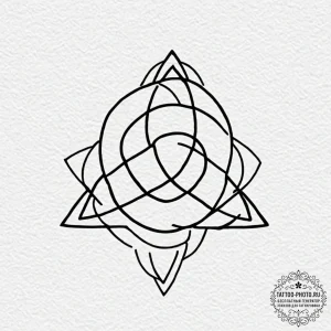 Triquetra, tattoo drawing outline, on a clean... - эскиз тату (№1753008418_0, 20.07.2025 10:46) — tattoo-photo.ru