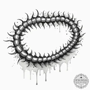 Centipede, tattoo flash sheet design, black a... - эскиз тату (№1753008845_0, 20.07.2025 10:54) — tattoo-photo.ru