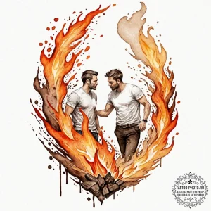 р сѓрѕр° рћсѓрґ (oud, passion, fire, male pow... - эскиз тату (№1753010449_0, 20.07.2025 11:20) — tattoo-photo.ru