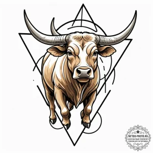 Tattoo design a taurus bull formed by a serie... - эскиз тату (№1753011464_0, 20.07.2025 11:37) — tattoo-photo.ru