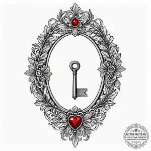 Tattoo design a small, intricate keyhole on o... - эскиз тату (№1753022070_0, 20.07.2025 14:34) — tattoo-photo.ru