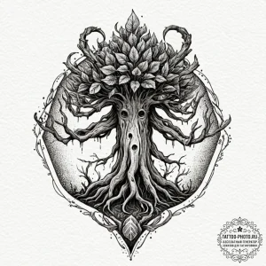 A watercolor tattoo of the mandrake root from... - эскиз тату (№1753022236_0, 20.07.2025 14:37) — tattoo-photo.ru