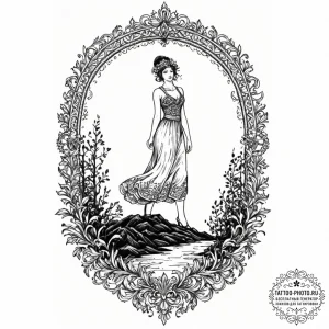 Tattoo sketch a person's silhouette standing... - эскиз тату (№1753022486_0, 20.07.2025 14:41) — tattoo-photo.ru