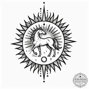 Tattoo design: a combination of dazhbog's sun... - эскиз тату (№1753023233_0, 20.07.2025 14:53) — tattoo-photo.ru
