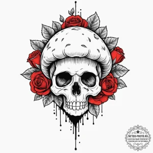 Tattoo design a tiny pixelated mushroom dotwo... - эскиз тату (№1753024392_0, 20.07.2025 15:13) — tattoo-photo.ru