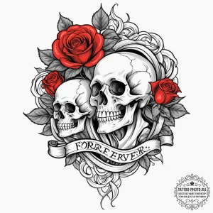 Tattoo design a subtle 'forever' symbol in a... - эскиз тату (№1753026127_0, 20.07.2025 15:42) — tattoo-photo.ru