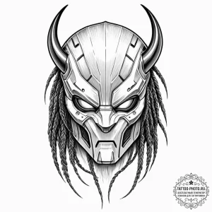 Neo-traditional tattoo of the predator's bio-... - эскиз тату (№1753026622_0, 20.07.2025 15:50) — tattoo-photo.ru