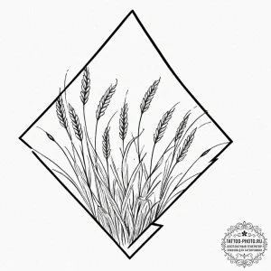 Tattoo design: a stylized "seeded field" rhom... - эскиз тату (№1753029353_0, 20.07.2025 16:35) — tattoo-photo.ru