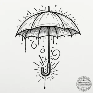 A sketch of number five from the umbrella aca... - эскиз тату (№1753029768_0, 20.07.2025 16:42) — tattoo-photo.ru
