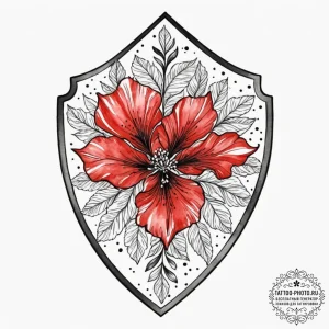 Tattoo design a subtle floral pattern forming... - эскиз тату (№1753030431_0, 20.07.2025 16:53) — tattoo-photo.ru