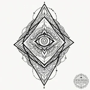 Tattoo sketch a subtle symbol of intuition or... - эскиз тату (№1753032001_0, 20.07.2025 17:20) — tattoo-photo.ru