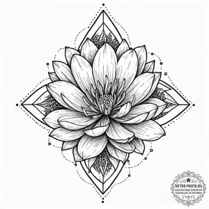 Tattoo design a fine line pattern of falling... - эскиз тату (№1753032165_0, 20.07.2025 17:22) — tattoo-photo.ru