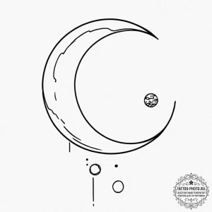 Tattoo sketch a small, elegant planet (e.g.,... - эскиз тату (№1753035145_0, 20.07.2025 18:12) — tattoo-photo.ru