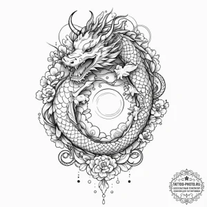 Tattoo sketch a zodiac symbol with elements o... - эскиз тату (№1753036714_0, 20.07.2025 18:38) — tattoo-photo.ru