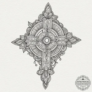 Ornament, tattoo flash sheet design, on a cle... - эскиз тату (№1753039517_0, 20.07.2025 19:25) — tattoo-photo.ru