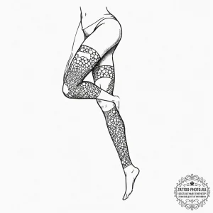 Tattoo sketch a powerful leg in mid-stride, c... - эскиз тату (№1753041330_0, 20.07.2025 19:55) — tattoo-photo.ru