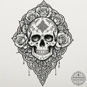 Tattoo design a powerful celtic warrior, with... - эскиз тату (№1753043066_0, 20.07.2025 20:24) — tattoo-photo.ru