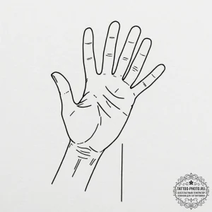 Tattoo sketch a hand reaching out to touch a... - эскиз тату (№1753043400_0, 20.07.2025 20:30) — tattoo-photo.ru
