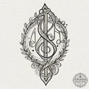 Tattoo sketch a musical note on one partner,... - эскиз тату (№1753045050_0, 20.07.2025 20:57) — tattoo-photo.ru