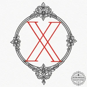 Roman numerals, tattoo line art, black and re... - эскиз тату (№1753045873_0, 20.07.2025 21:11) — tattoo-photo.ru