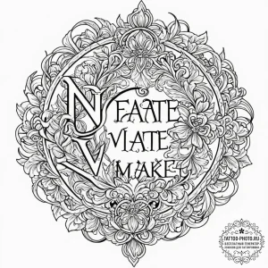 A graphic tattoo of the phrase "no fate but w... - эскиз тату (№1753046204_0, 20.07.2025 21:16) — tattoo-photo.ru
