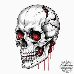 A linework tattoo of the t-800 endoskeleton s... - эскиз тату (№1753046783_0, 20.07.2025 21:26) — tattoo-photo.ru