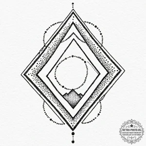 Hieroglyph, artistic tattoo sketch, dotwork t... - эскиз тату (№1753047112_0, 20.07.2025 21:31) — tattoo-photo.ru