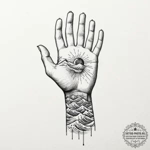 Tattoo design a fine line wave on the inner b... - эскиз тату (№1753048515_0, 20.07.2025 21:55) — tattoo-photo.ru