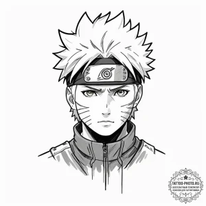 A graphic novel style tattoo of kakashi from... - эскиз тату (№1753050414_0, 20.07.2025 22:26) — tattoo-photo.ru