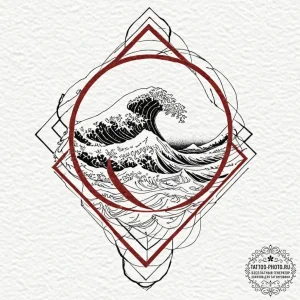 Tattoo sketch a subtle "wave" of emotion movi... - эскиз тату (№1753055119_0, 20.07.2025 23:45) — tattoo-photo.ru