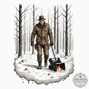 A watercolor sketch of the bloody snow from f... - эскиз тату (№1753057433_0, 21.07.2025 00:23) — tattoo-photo.ru