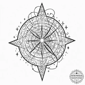 Tattoo design a 'star map' with two specific... - эскиз тату (№1753059822_0, 21.07.2025 01:03) — tattoo-photo.ru