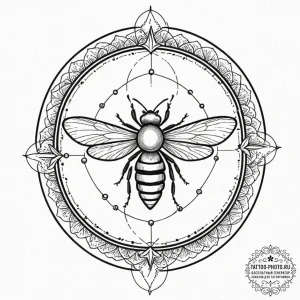 A linework tattoo of the mysterious symbol ca... - эскиз тату (№1753064850_0, 21.07.2025 02:27) — tattoo-photo.ru