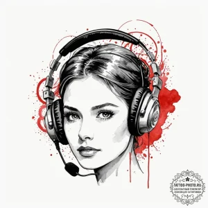 Tattoo sketch a "game sound" wave pattern ema... - эскиз тату (№1753065096_0, 21.07.2025 02:31) — tattoo-photo.ru