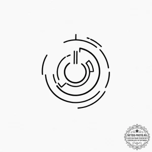 Tattoo design a "power button" symbol on one,... - эскиз тату (№1753065261_0, 21.07.2025 02:34) — tattoo-photo.ru
