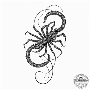 Tattoo design a scorpio scorpion's tail morph... - эскиз тату (№1753066910_0, 21.07.2025 03:01) — tattoo-photo.ru