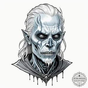 A graphic novel style portrait of a white wal... - эскиз тату (№1753066992_0, 21.07.2025 03:03) — tattoo-photo.ru