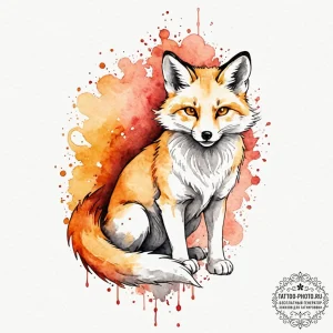 Kitsune, tattoo drawing outline, on a clean w... - эскиз тату (№1753067996_0, 21.07.2025 03:19) — tattoo-photo.ru