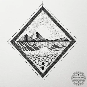 Tattoo design an abstract ripple effect from... - эскиз тату (№1753069318_0, 21.07.2025 03:41) — tattoo-photo.ru