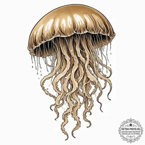 Gorgon jellyfish, ink illustration for tattoo... - эскиз тату (№1753069894_0, 21.07.2025 03:51) — tattoo-photo.ru