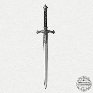 Sword, tattoo line art, minimalist tattoo des... - эскиз тату (№1753072700_0, 21.07.2025 04:38) — tattoo-photo.ru