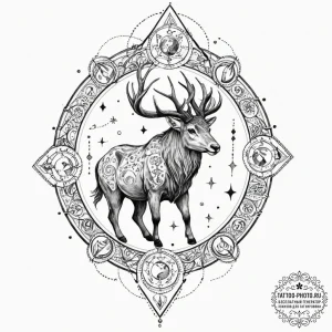 Tattoo sketch a dreamlike scene featuring the... - эскиз тату (№1753073524_0, 21.07.2025 04:52) — tattoo-photo.ru