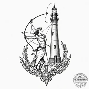 Tattoo sketch a sagittarius archer whose arro... - эскиз тату (№1753074431_0, 21.07.2025 05:07) — tattoo-photo.ru