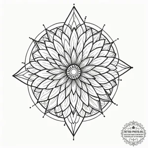 A linework tattoo of a simple magic wand with... - эскиз тату (№1753074597_0, 21.07.2025 05:09) — tattoo-photo.ru
