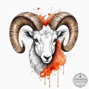 Tattoo sketch an aries ram's head, dissolving... - эскиз тату (№1753076670_0, 21.07.2025 05:44) — tattoo-photo.ru