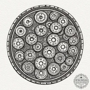 Tattoo design a stack of retro arcade game co... - эскиз тату (№1753076753_0, 21.07.2025 05:45) — tattoo-photo.ru