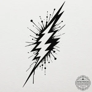 A minimalist tattoo of harry's lightning bolt... - эскиз тату (№1753079962_0, 21.07.2025 06:39) — tattoo-photo.ru
